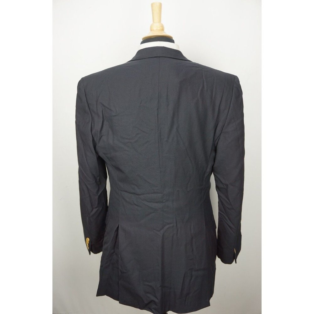 Brioni NM Traiano Navy Blue Wool Sport Coat Blazer Gold Button Sz 40L - Picture 5 of 9